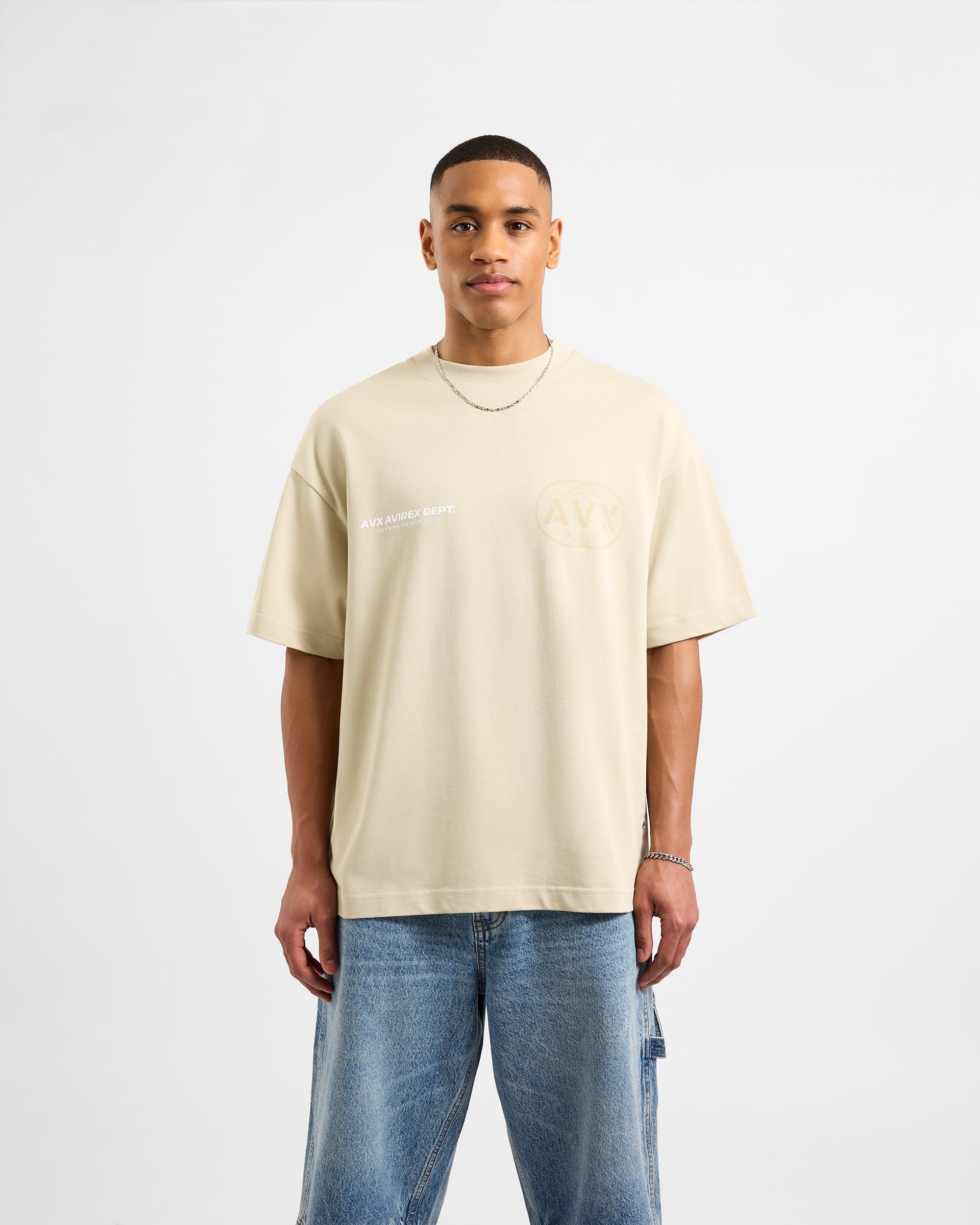 Men's Sand Brown Oversized Short Sleeve T-Shirt | Endure Tee