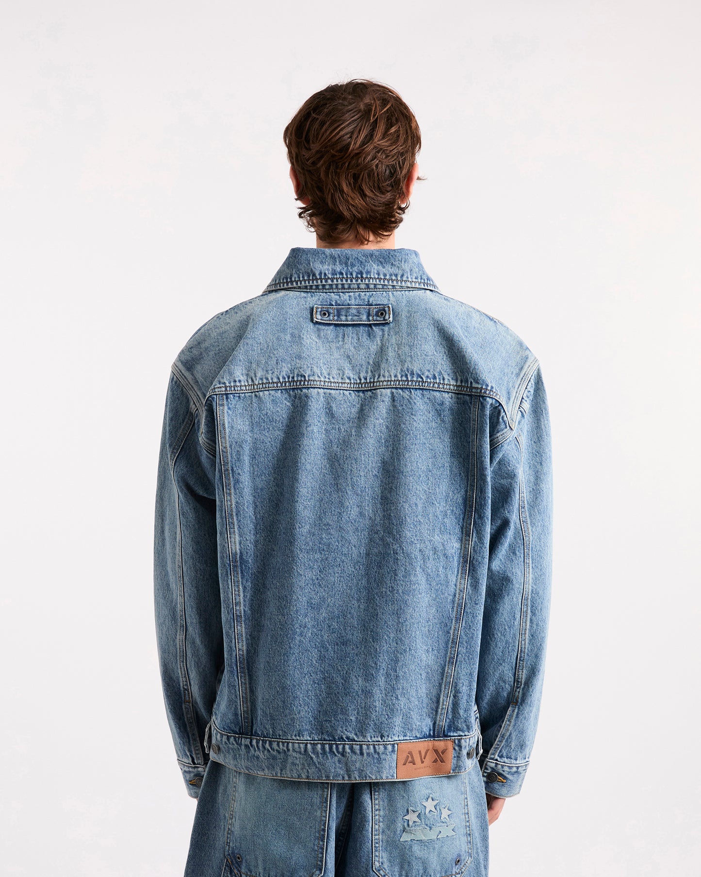 EDWARDS DENIM JACKET - Mid Denim Blue
