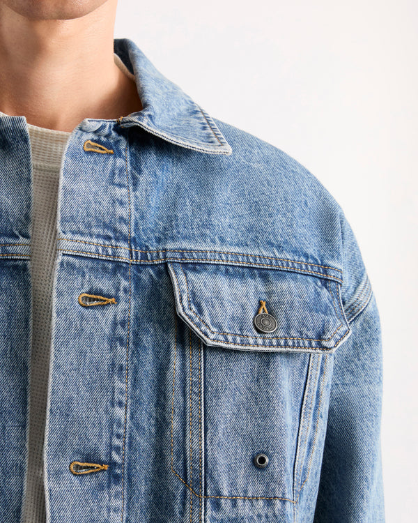Edwards Denim Jacket - Mid Denim Blue