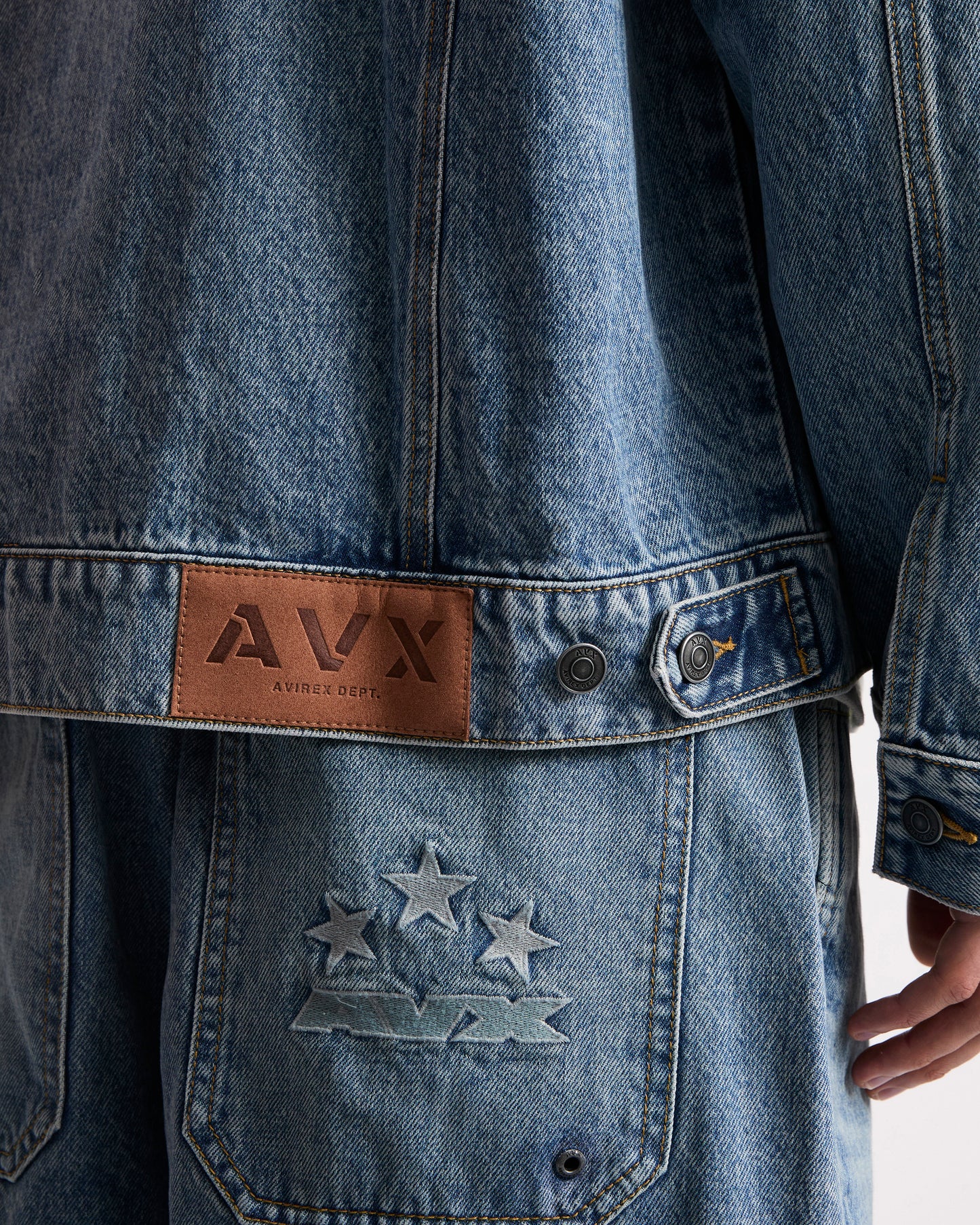 EDWARDS DENIM JACKET - Mid Denim Blue