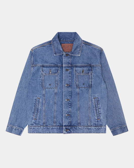 EDWARDS DENIM JACKET - Mid Denim Blue