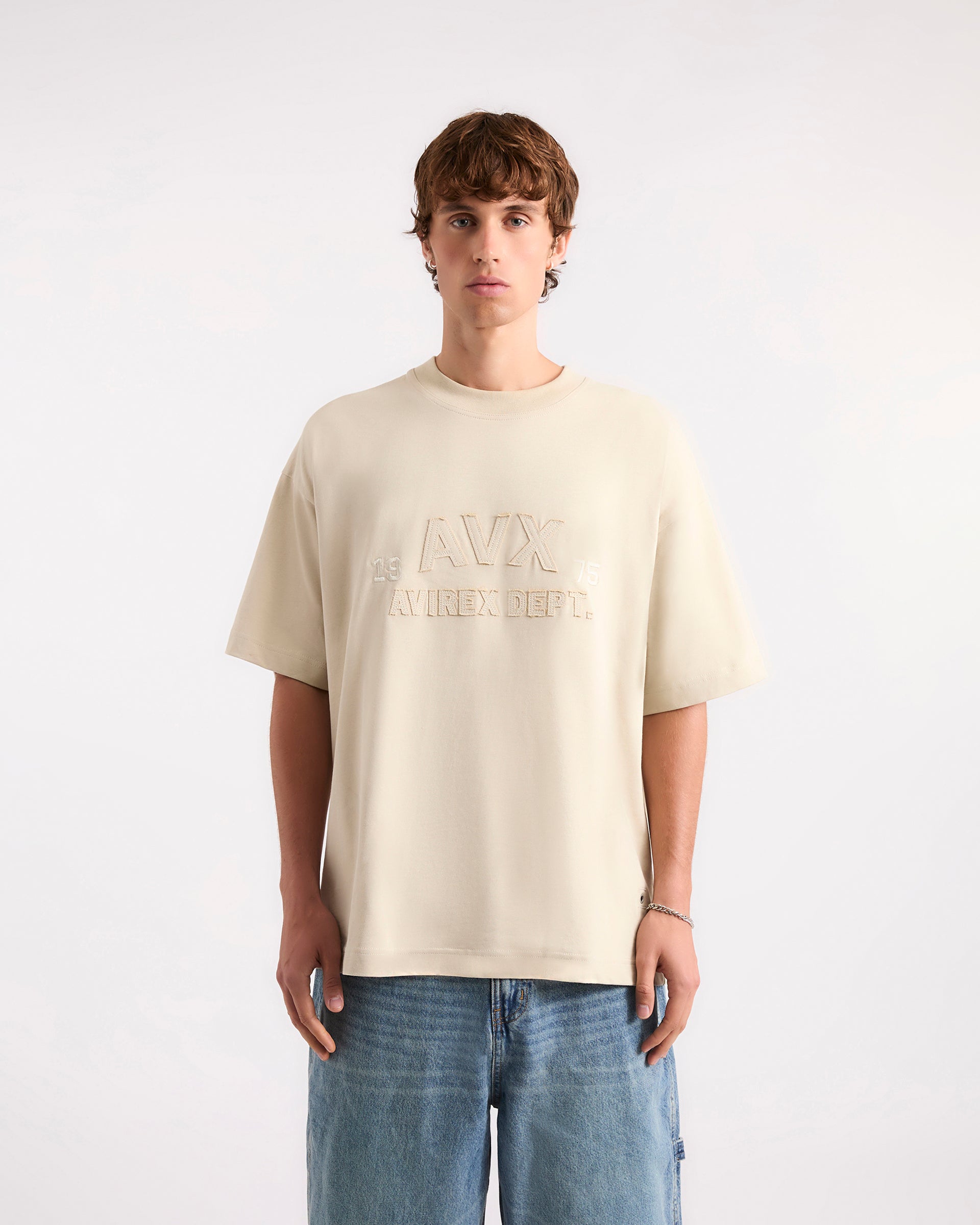 Men's Sand Brown Oversized Short Sleeve T-Shirt | Field Tee