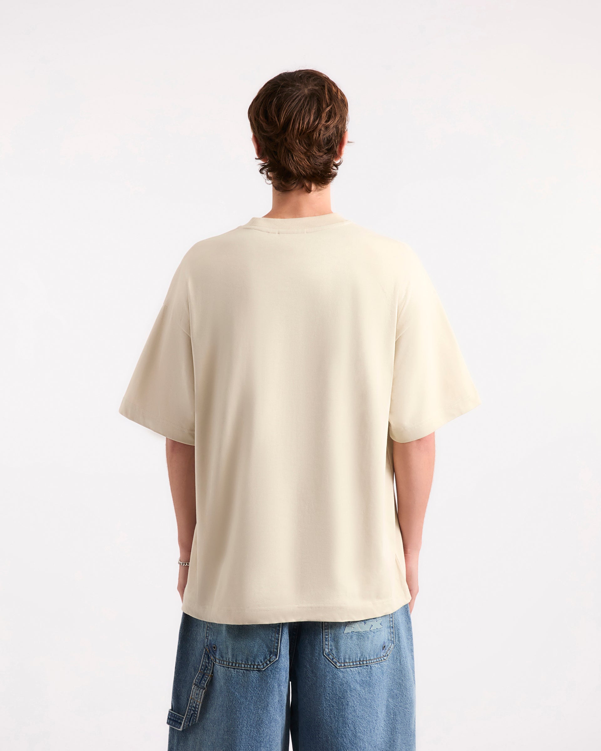 Men's Sand Brown Oversized Short Sleeve T-Shirt | Field Tee