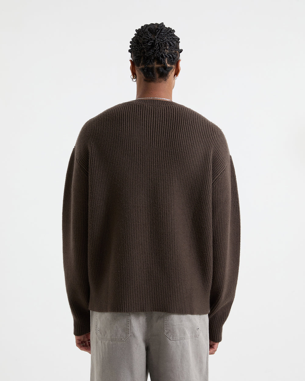 Horizon Knit Sweat - Chocolate Brown