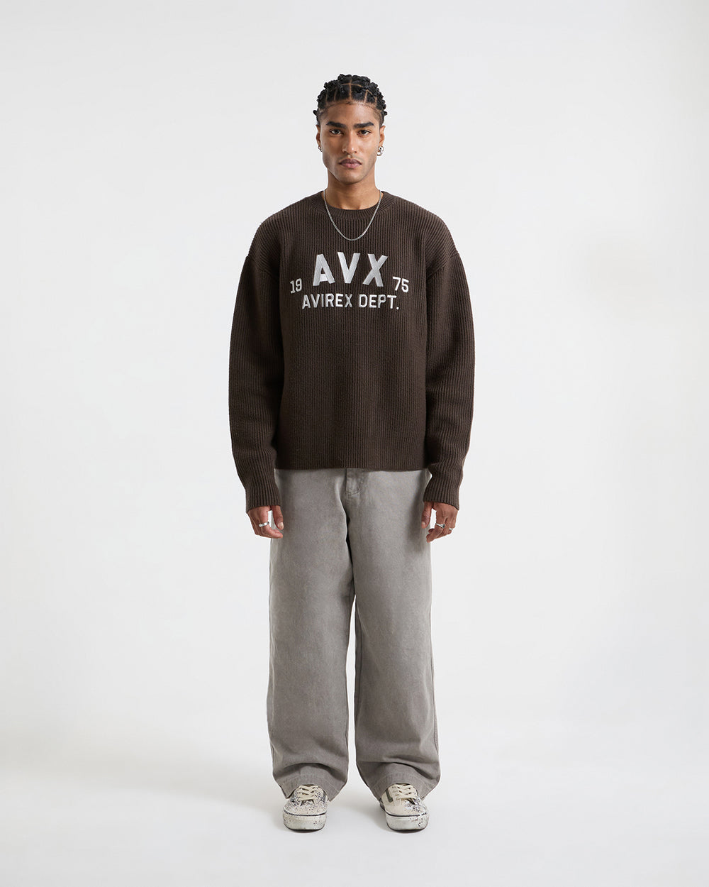 Horizon Knit Sweat - Chocolate Brown