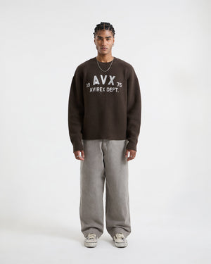 Horizon Knit Sweat - Chocolate Brown