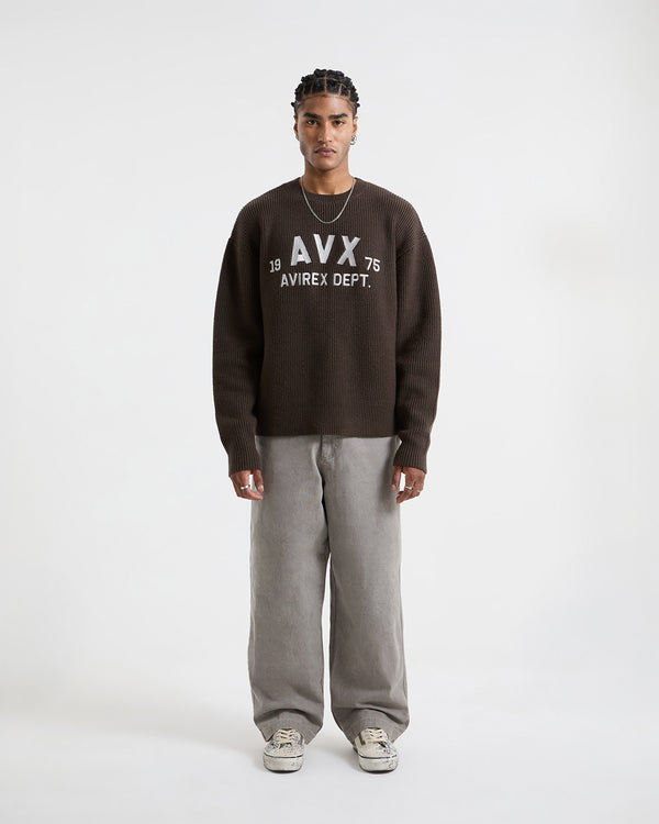 Horizon Knit Sweat - Chocolate Brown