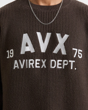 Horizon Knit Sweat - Chocolate Brown