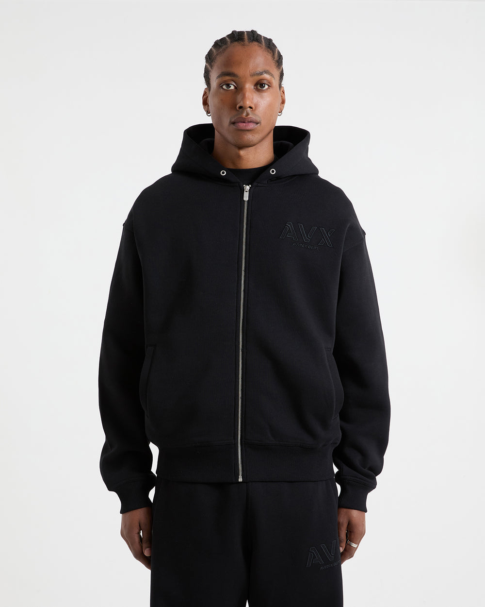 Nova Full Zip Hoodie - Black