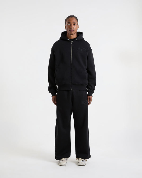 Nova Full Zip Hoodie - Black