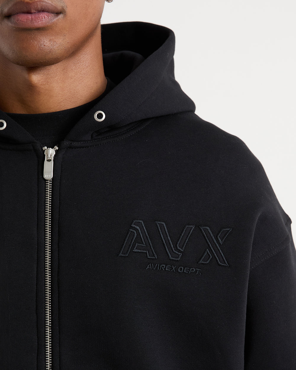 Nova Full Zip Hoodie - Black
