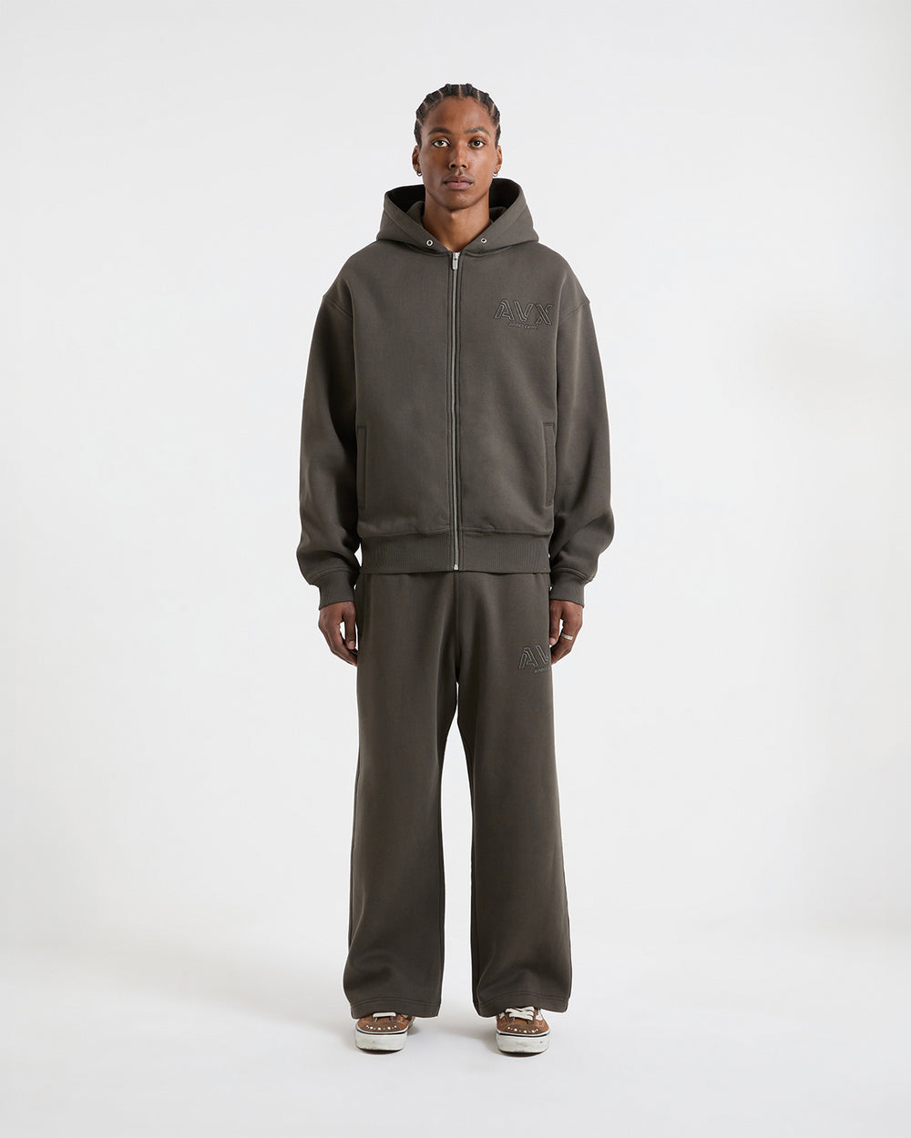Nova Full Zip Hoodie - Chocolate Brown
