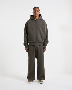Nova Full Zip Hoodie - Chocolate Brown