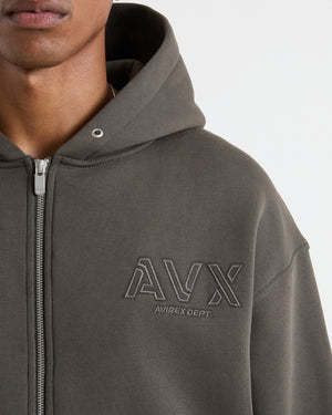 Nova Full Zip Hoodie - Chocolate Brown