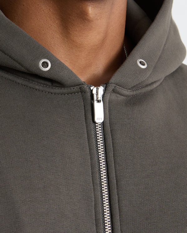 Nova Full Zip Hoodie - Chocolate Brown