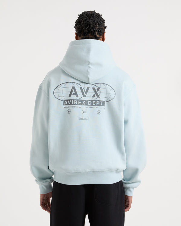 Stamped Hoodie - Ice Blue