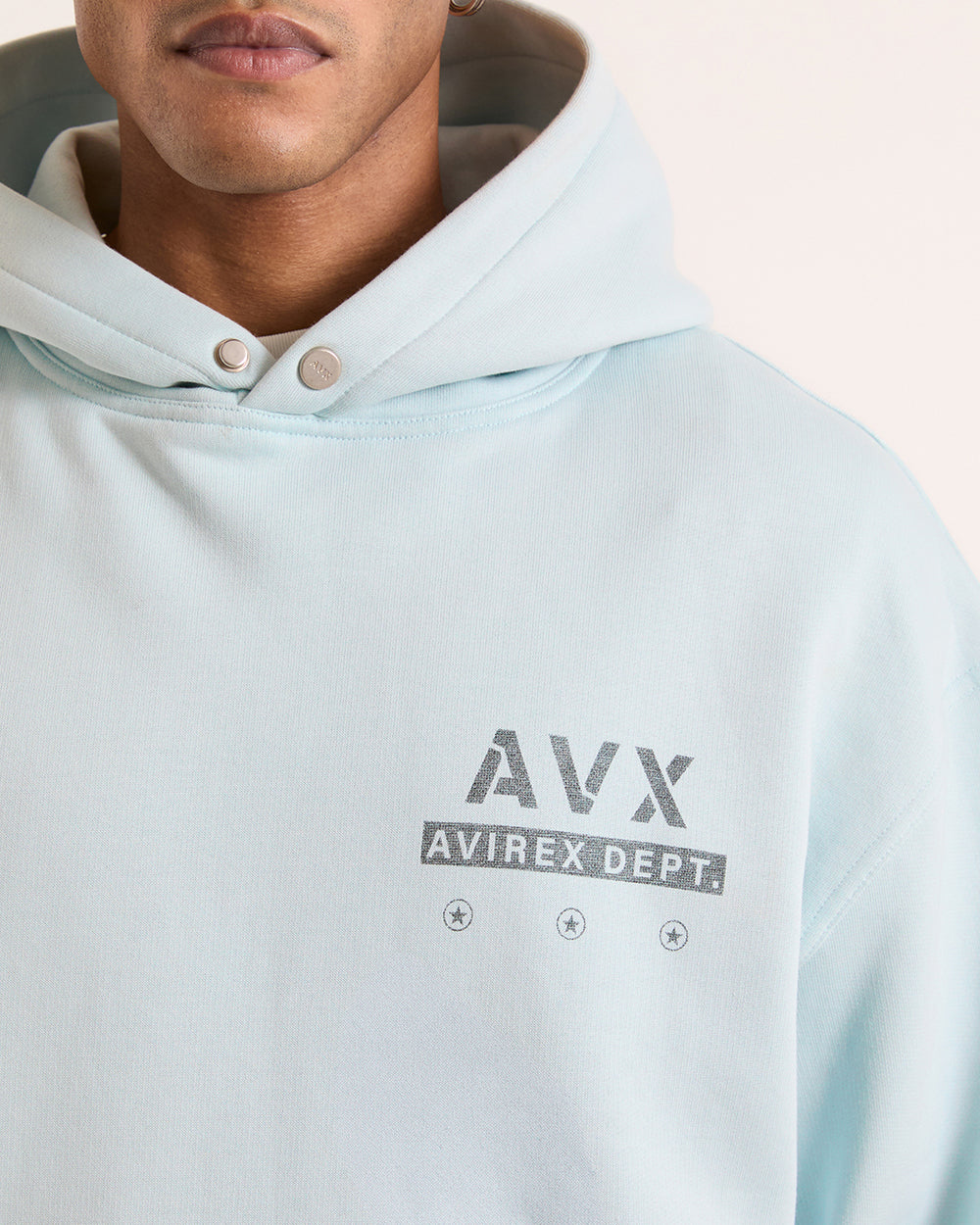 Stamped Hoodie - Ice Blue
