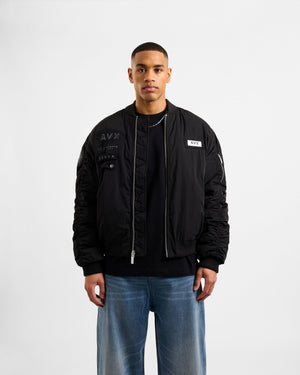 Apex MA1 Bomber Jacket - Black
