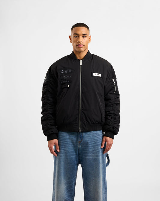 Apex MA1 Bomber Jacket - Black