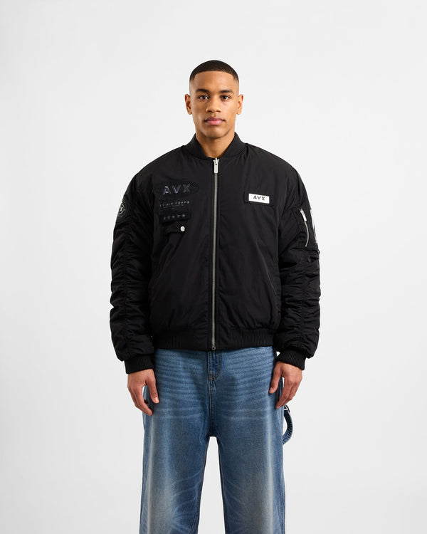 Apex MA1 Bomber Jacket - Black