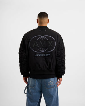 Apex MA1 Bomber Jacket - Black
