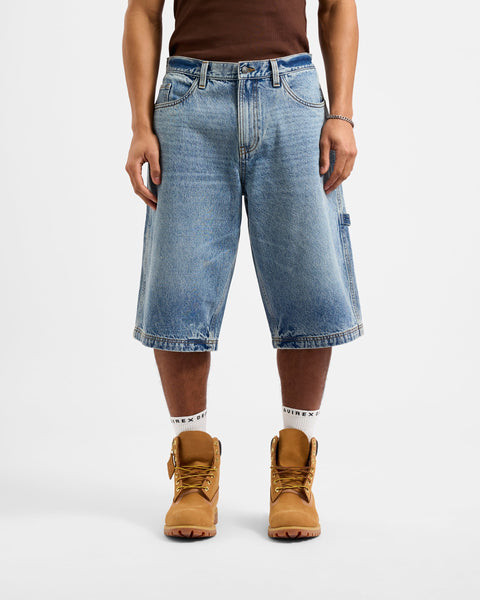Dam Denim Short - Mid Denim Blue – AVX DEPT. Dam Denim Short - Mid Denim Blue – AVX DEPT.