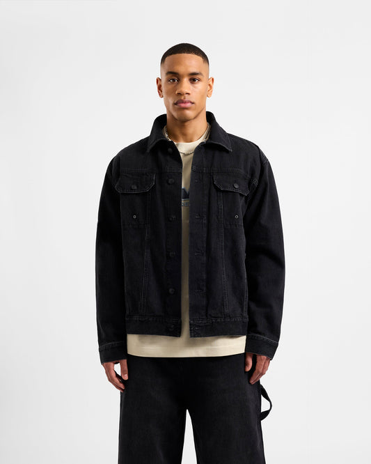 Edwards Denim Jacket - Black Denim
