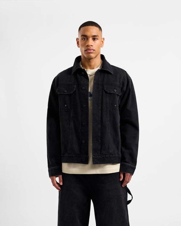 Edwards Denim Jacket - Black Denim
