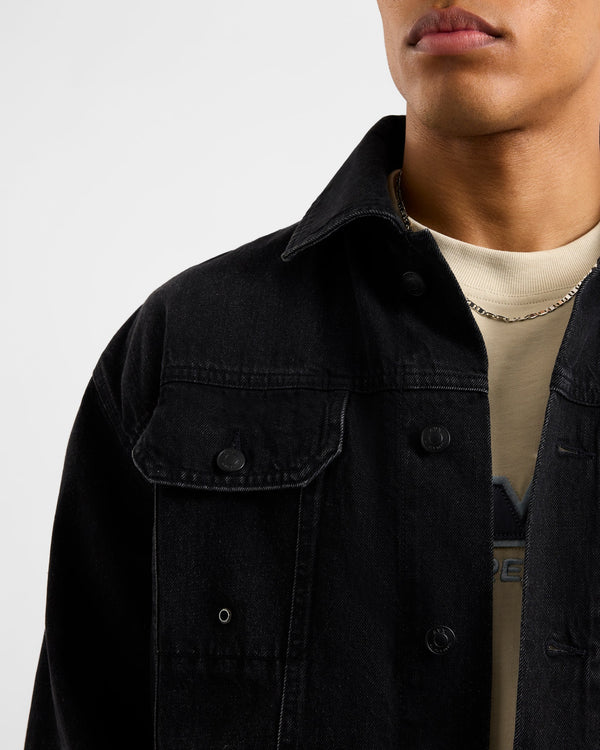 Edwards Denim Jacket - Black Denim