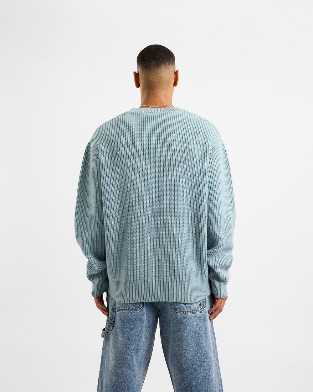 Horizon Knit Sweat - Blue Fog