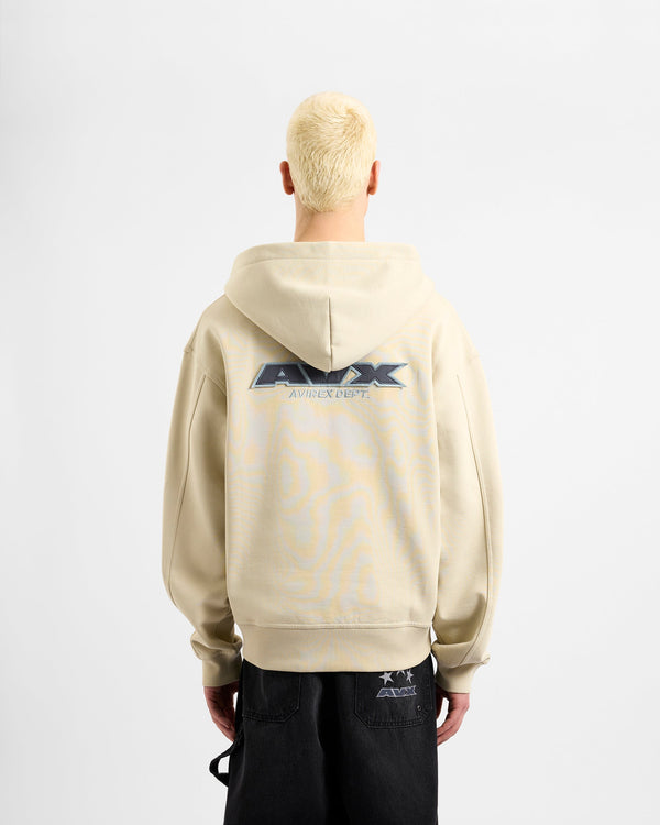 Rugged Full Zip Hoodie - Sand Brown