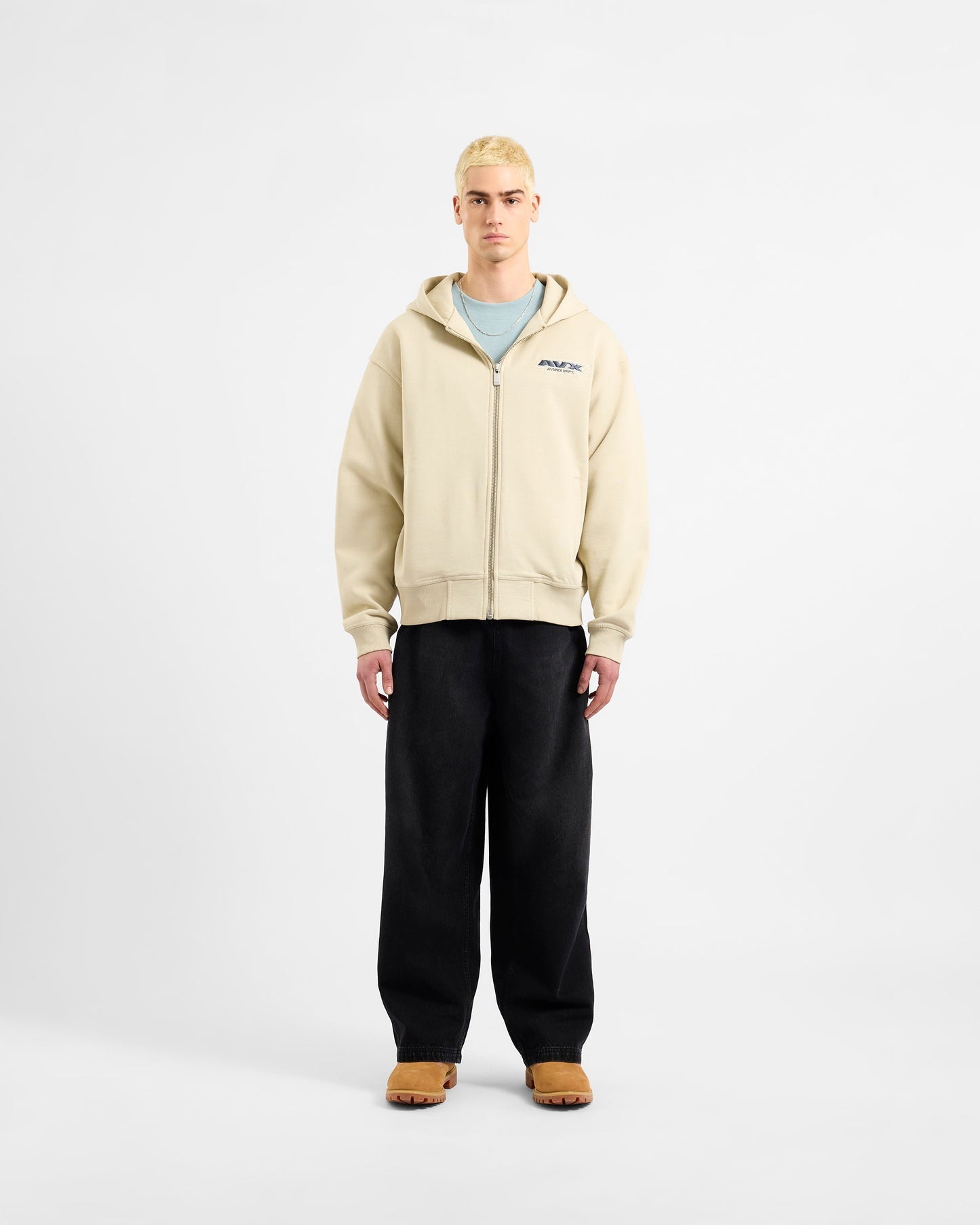 Rugged Full Zip Hoodie - Sand Brown