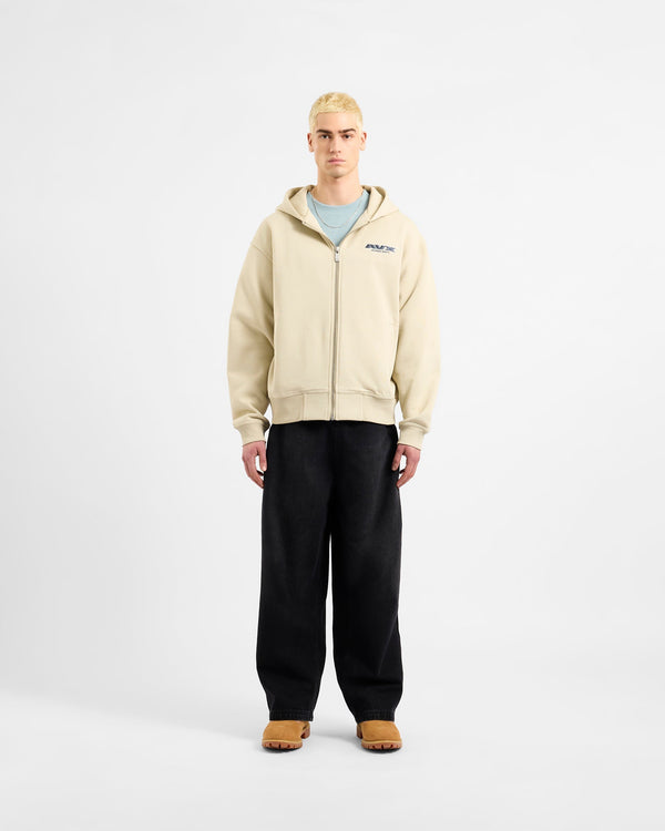 Rugged Full Zip Hoodie - Sand Brown