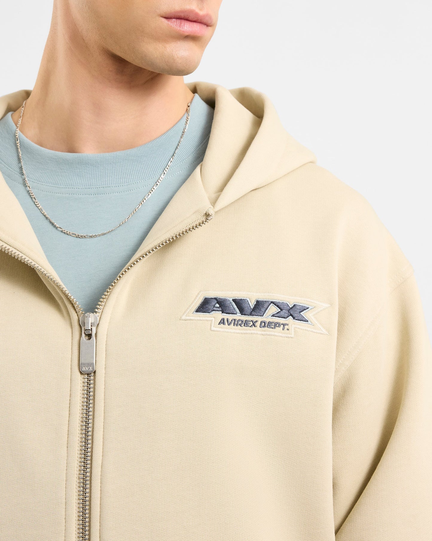 Rugged Full Zip Hoodie - Sand Brown