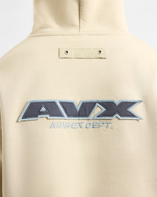 Rugged Full Zip Hoodie - Sand Brown