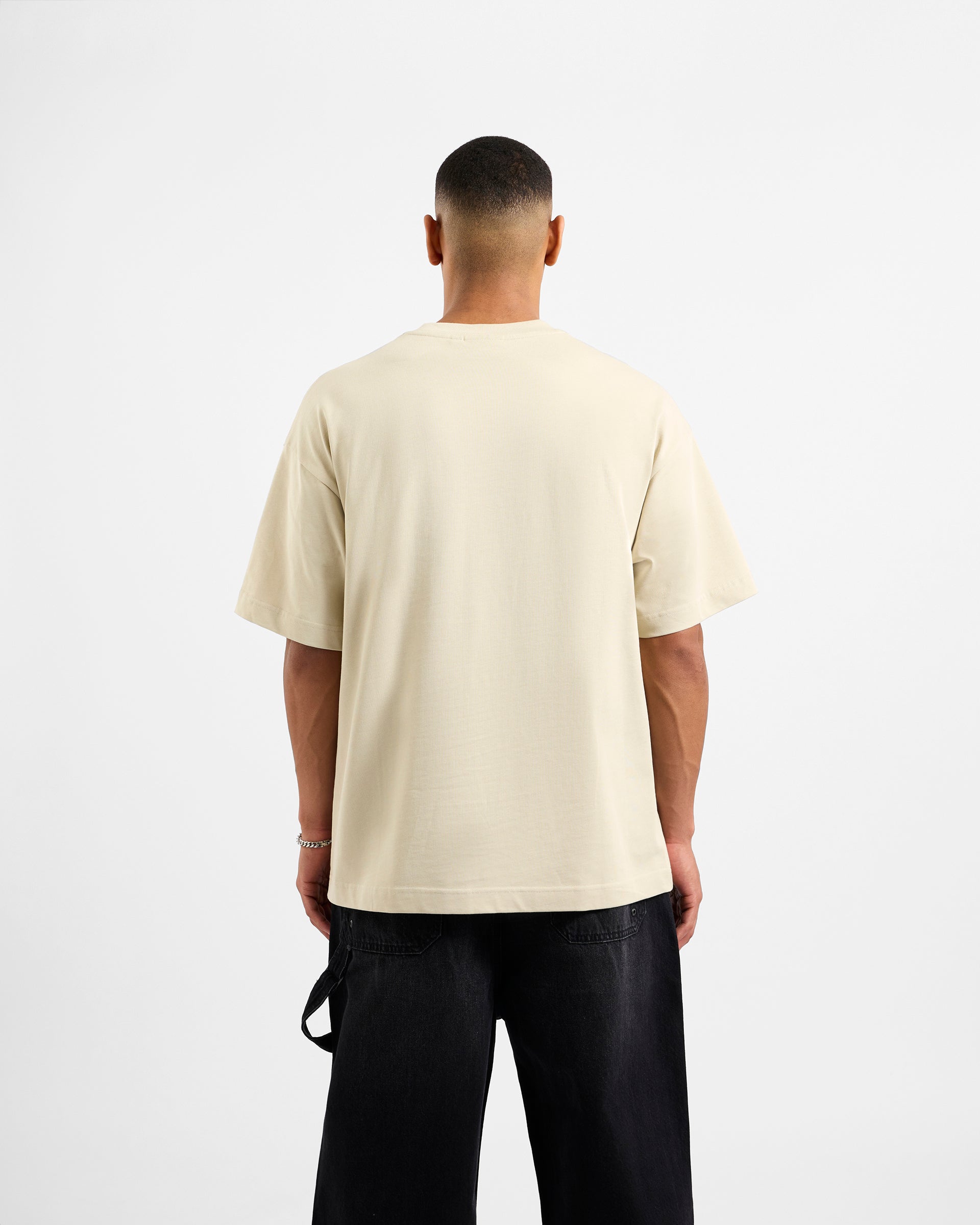 Men's Sand Brown Oversized Short Sleeve T-Shirt | Squadron Tee