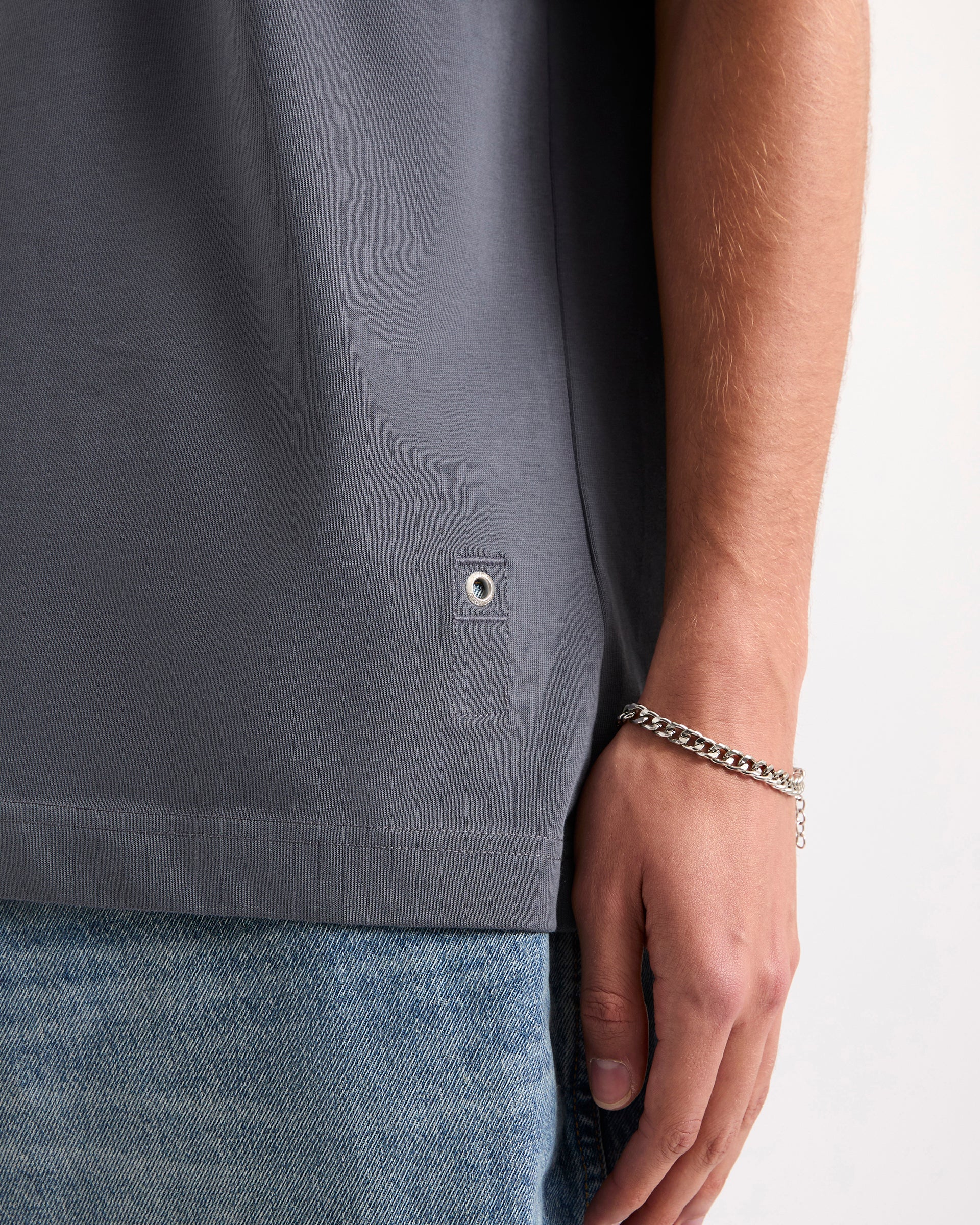 Men's Slate Blue Oversized Short Sleeve T-Shirt | Squadron Tee