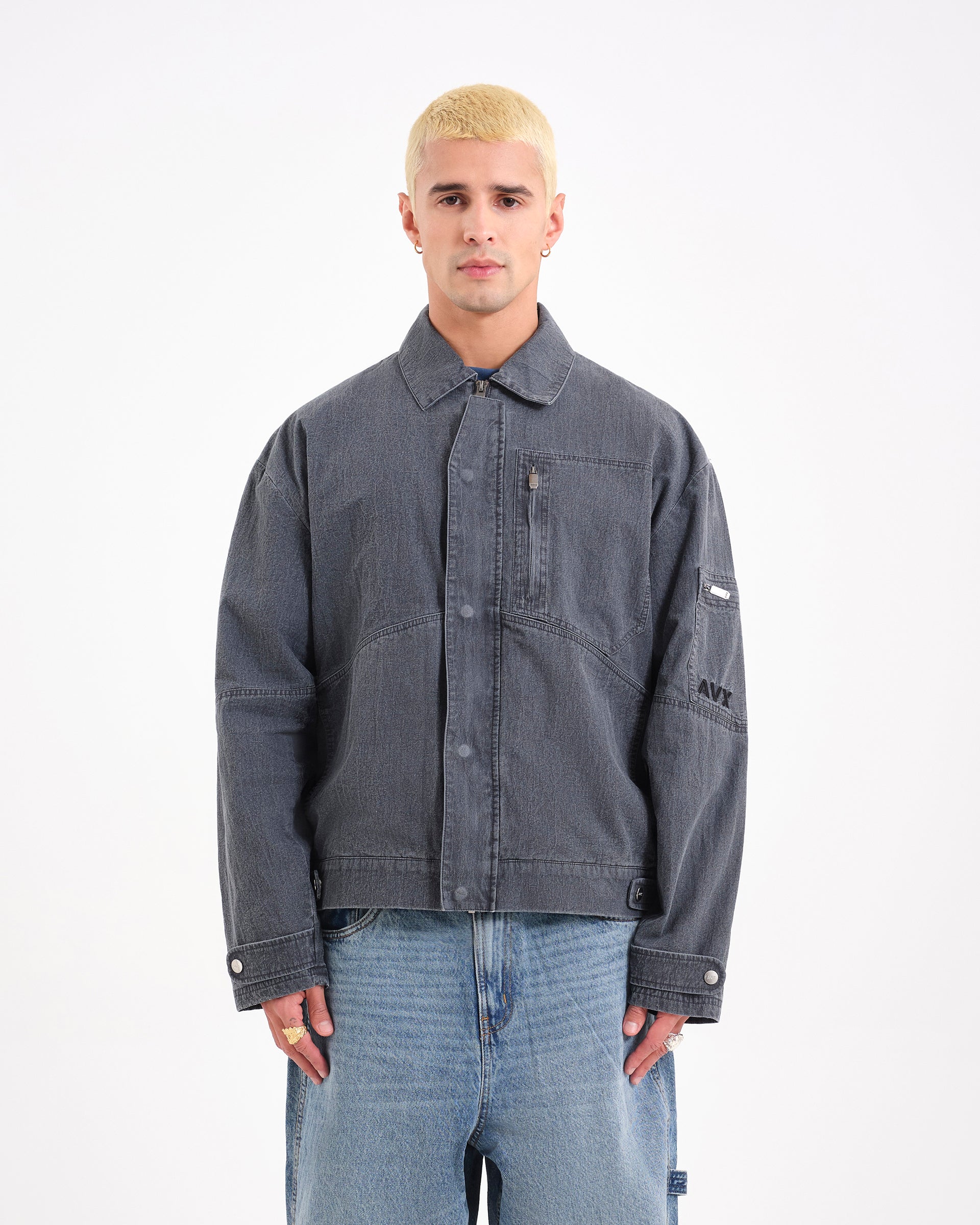 Men's Ink Boxy Bomber Jacket | Mach Bomber | Avirex Dept – AVX DEPT.
