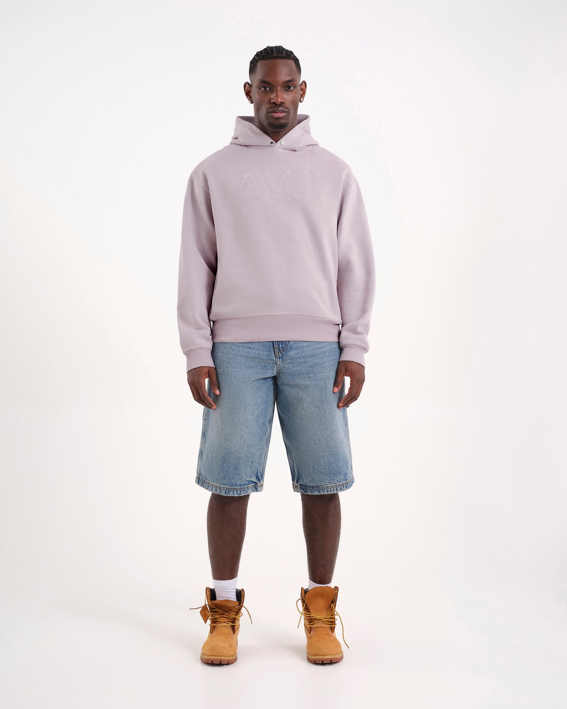 Men's Lilac Oversized Pullover Hoodie | Vital Hoodie | Avirex Dept