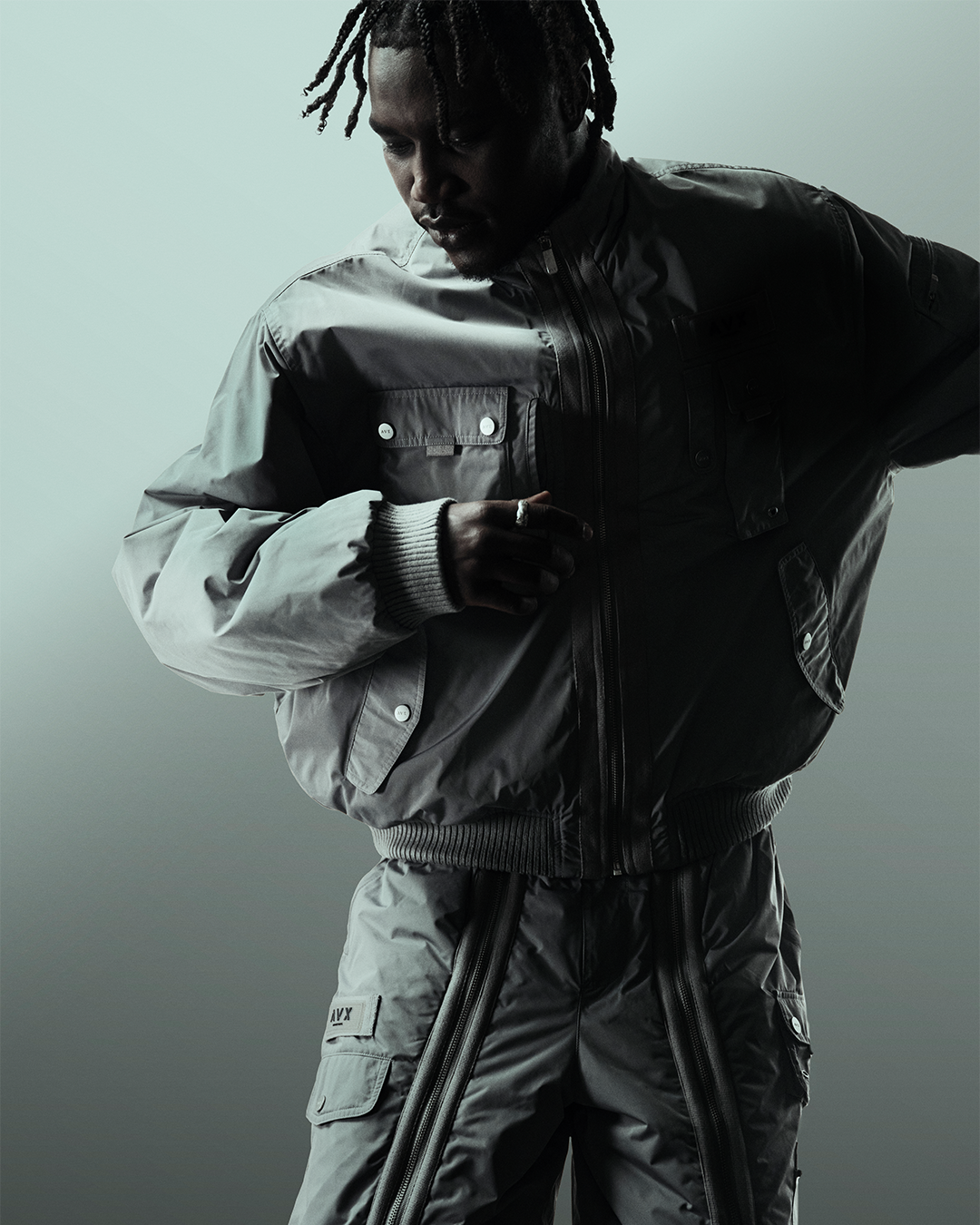 Callo Flight Jacket - Shadow Grey – AVX DEPT. Callo Flight Jacket - Shadow Grey – AVX DEPT.